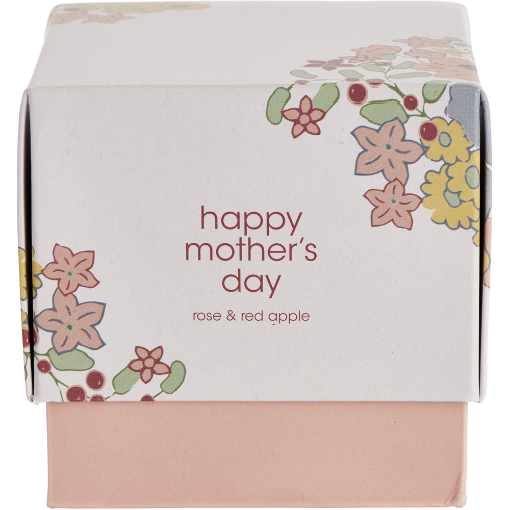 Wilko Happy Mother’s Day Rose and Red Apple Scented Candle Image 5