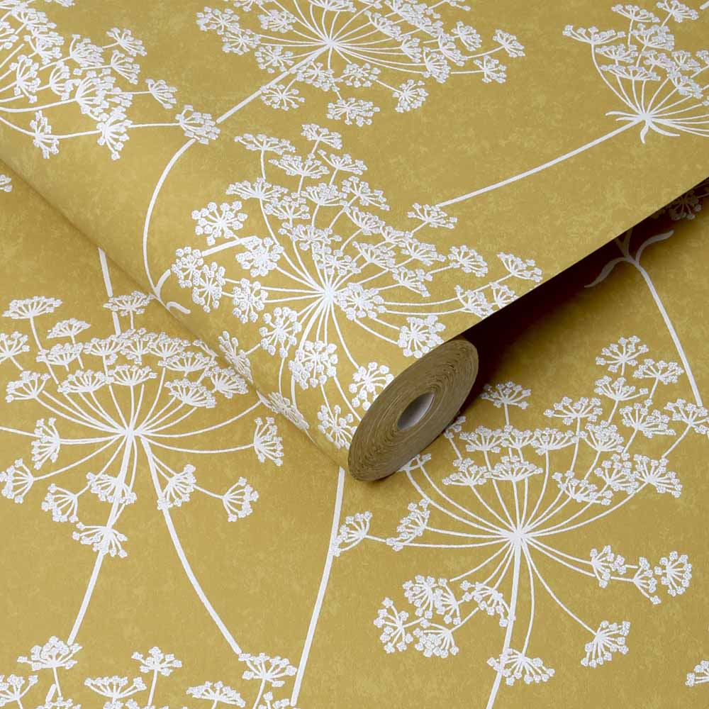 Superfresco Easy Aura Ochre White Wallpaper Wilko