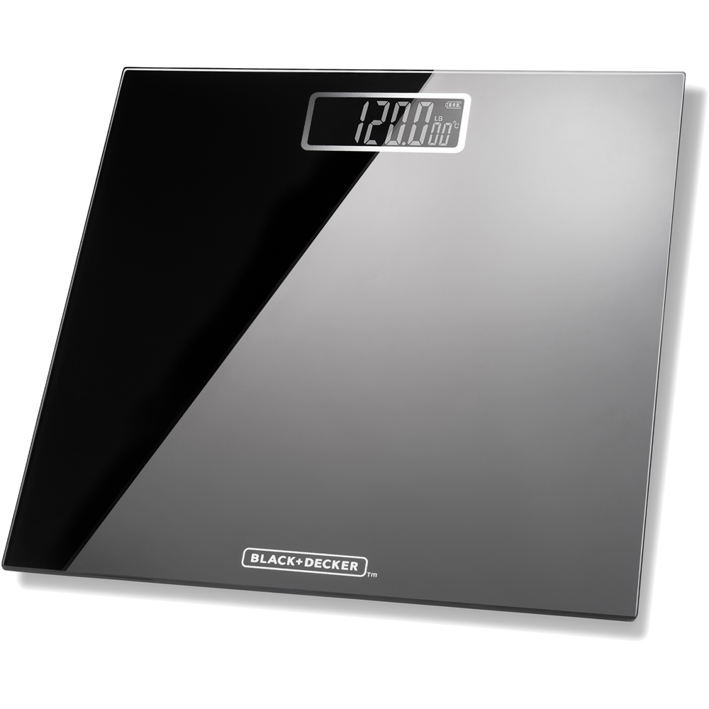 Black + Decker Black Bathroom Scale Image 1