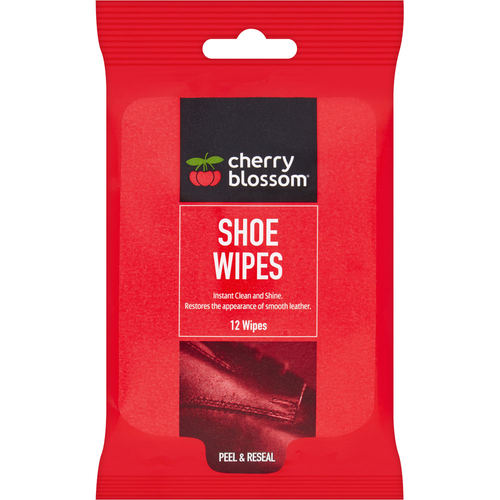 Cherry Blossom Shoe Wipes 12 Pack Image 1