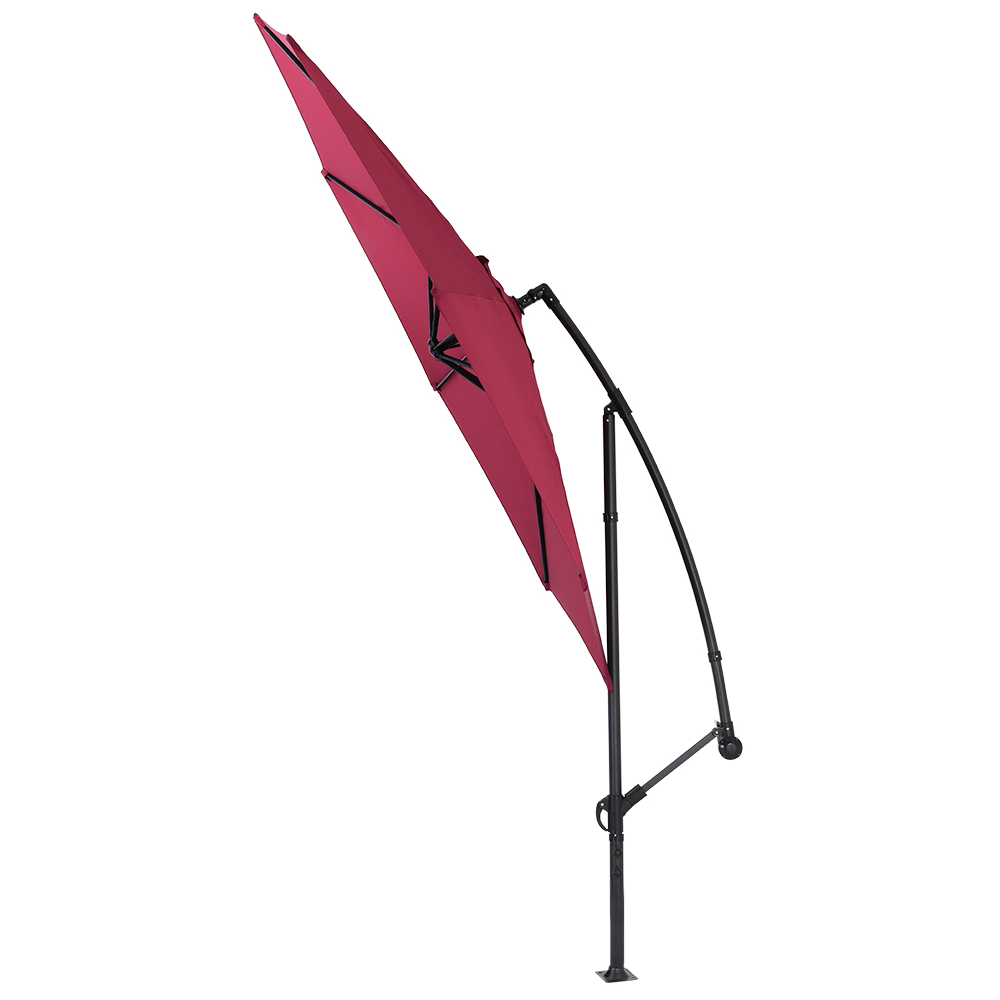 Living and Home Red Garden Cantilever Parasol 3m Image 4