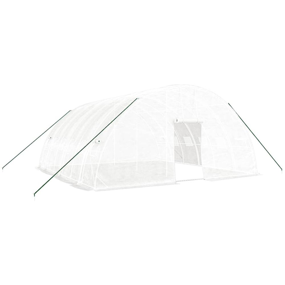 vidaXL White 19.6 x 19.6ft Greenhouse Image 1