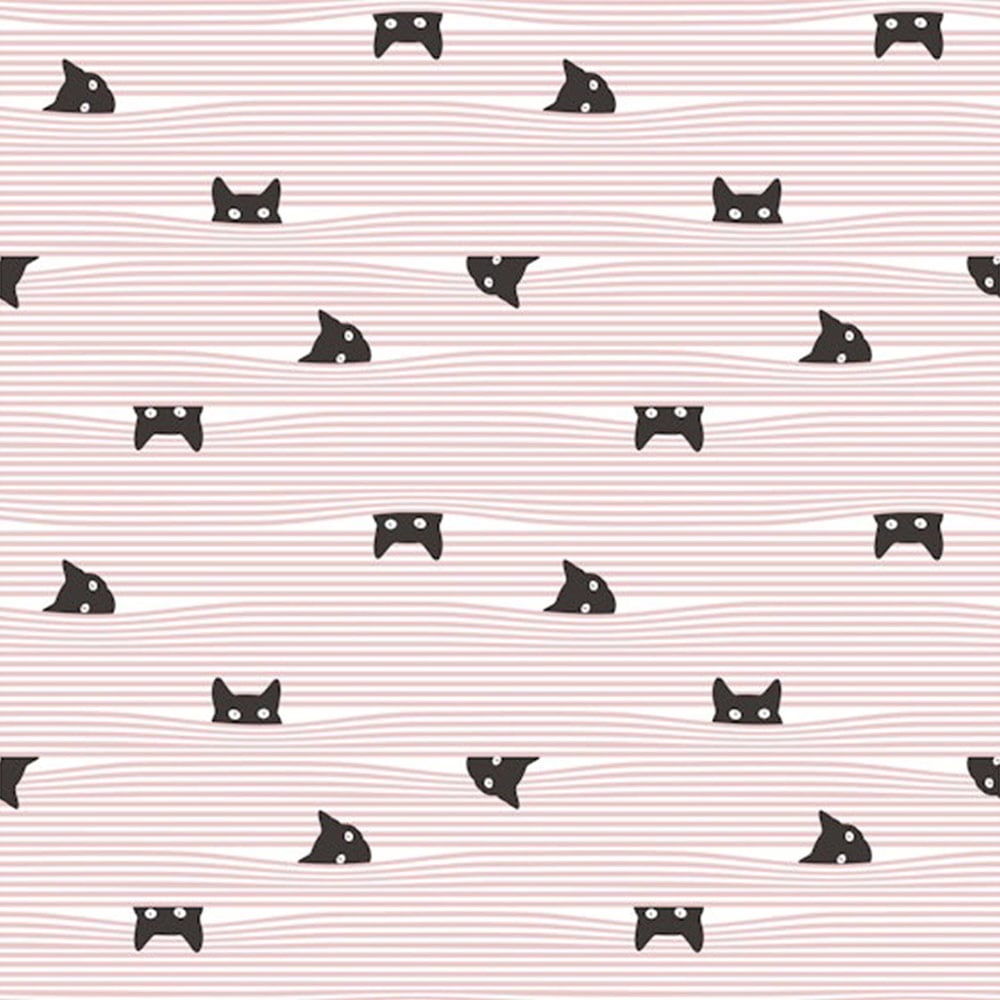 Bobbi Beck Eco Luxury Cat Pink Wallpaper Image 1