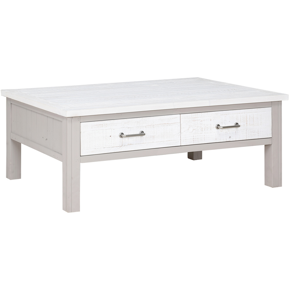 Baumhaus Greystone 4 Drawer Grey Coffee Table Image 2