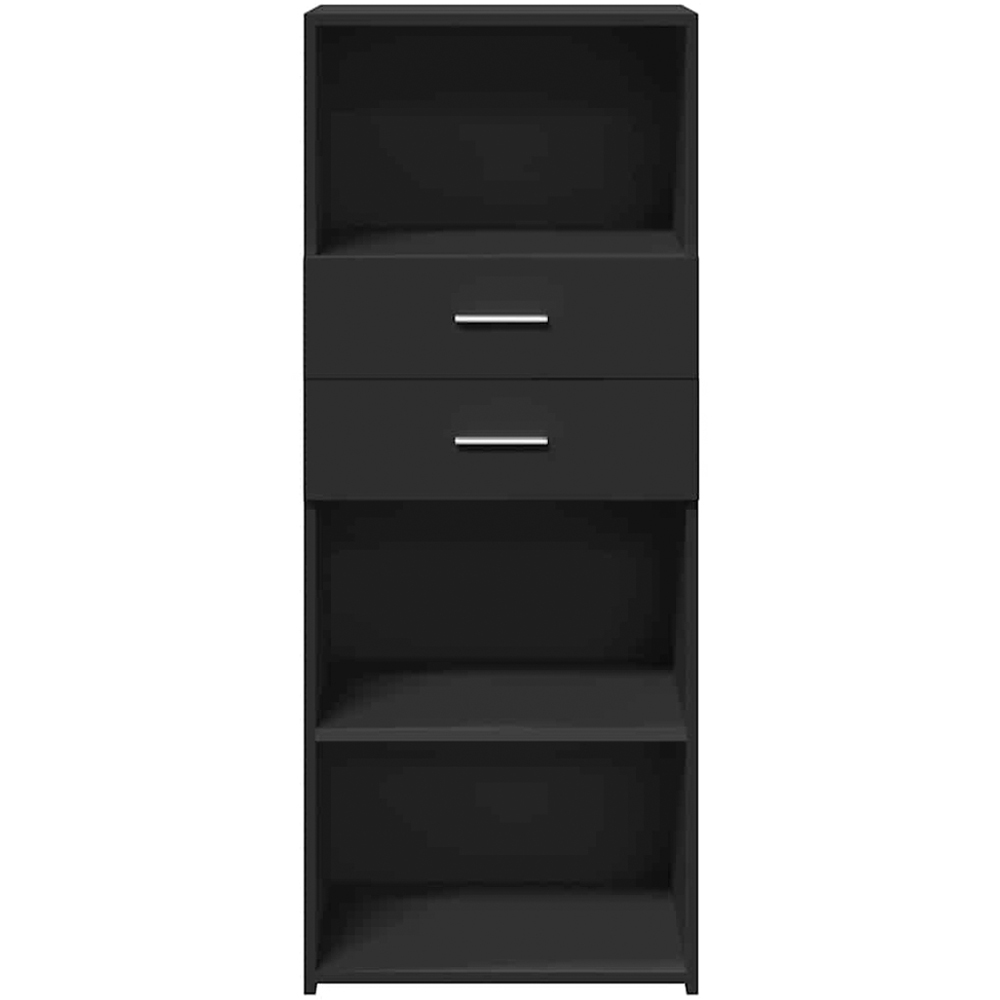 vidaXL 2 Drawer 3 Open Shelf Black Highboard Image 4