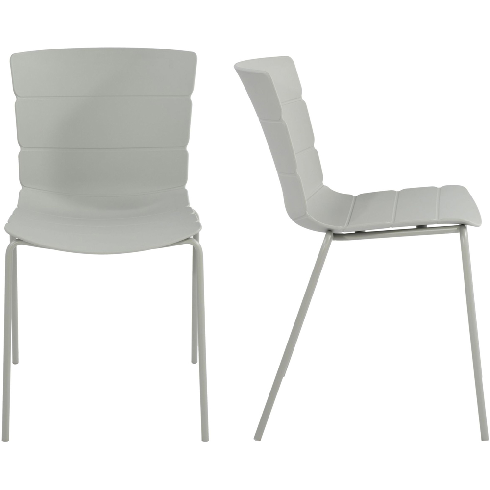 Core Products Aspen Bali 4 Seater Plastic Square Dining Set White and Light Grey Image 3