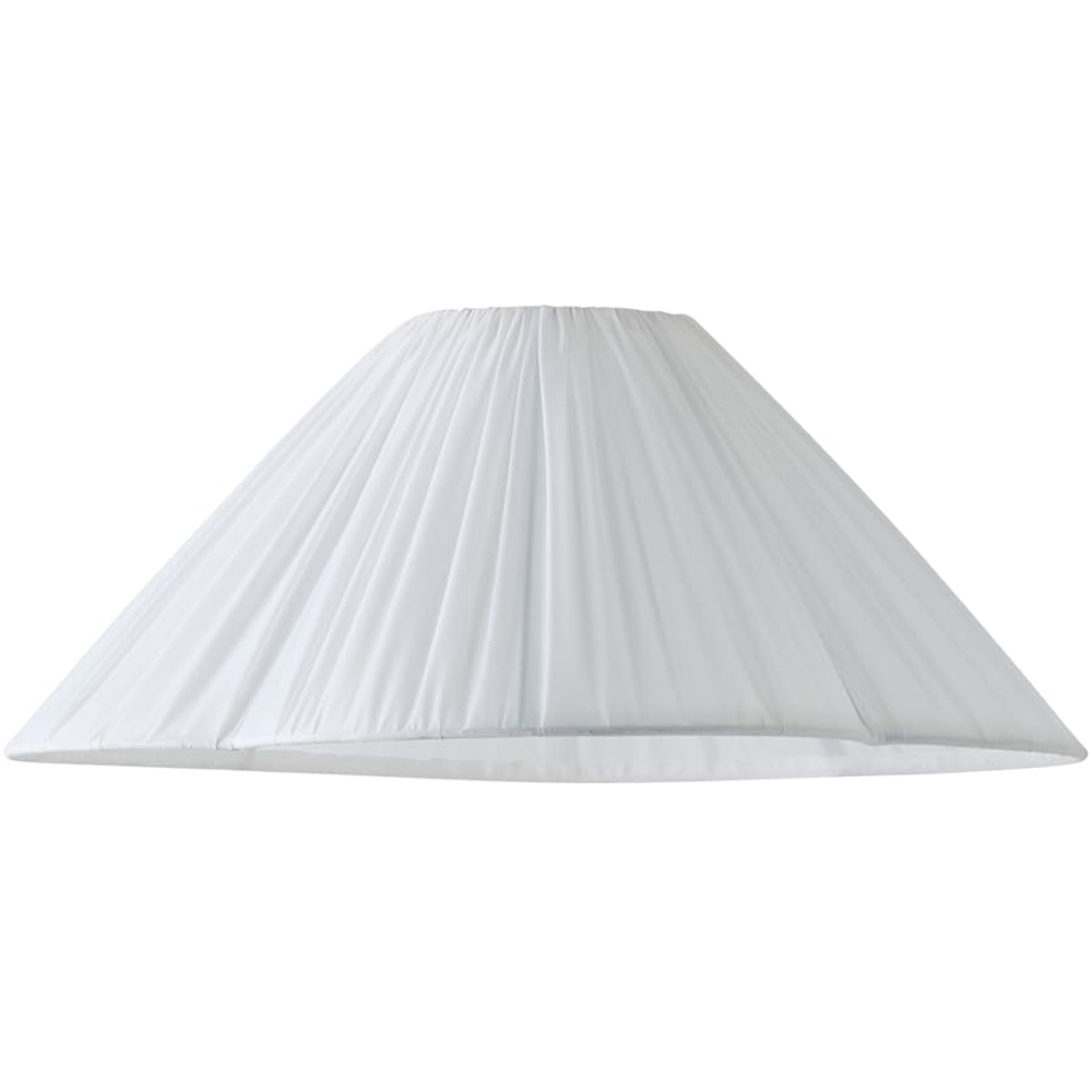 ValueLights Posie White Gathered Tapered Wave Easy Fit Pendant Lamp Shade 50cm Image 1