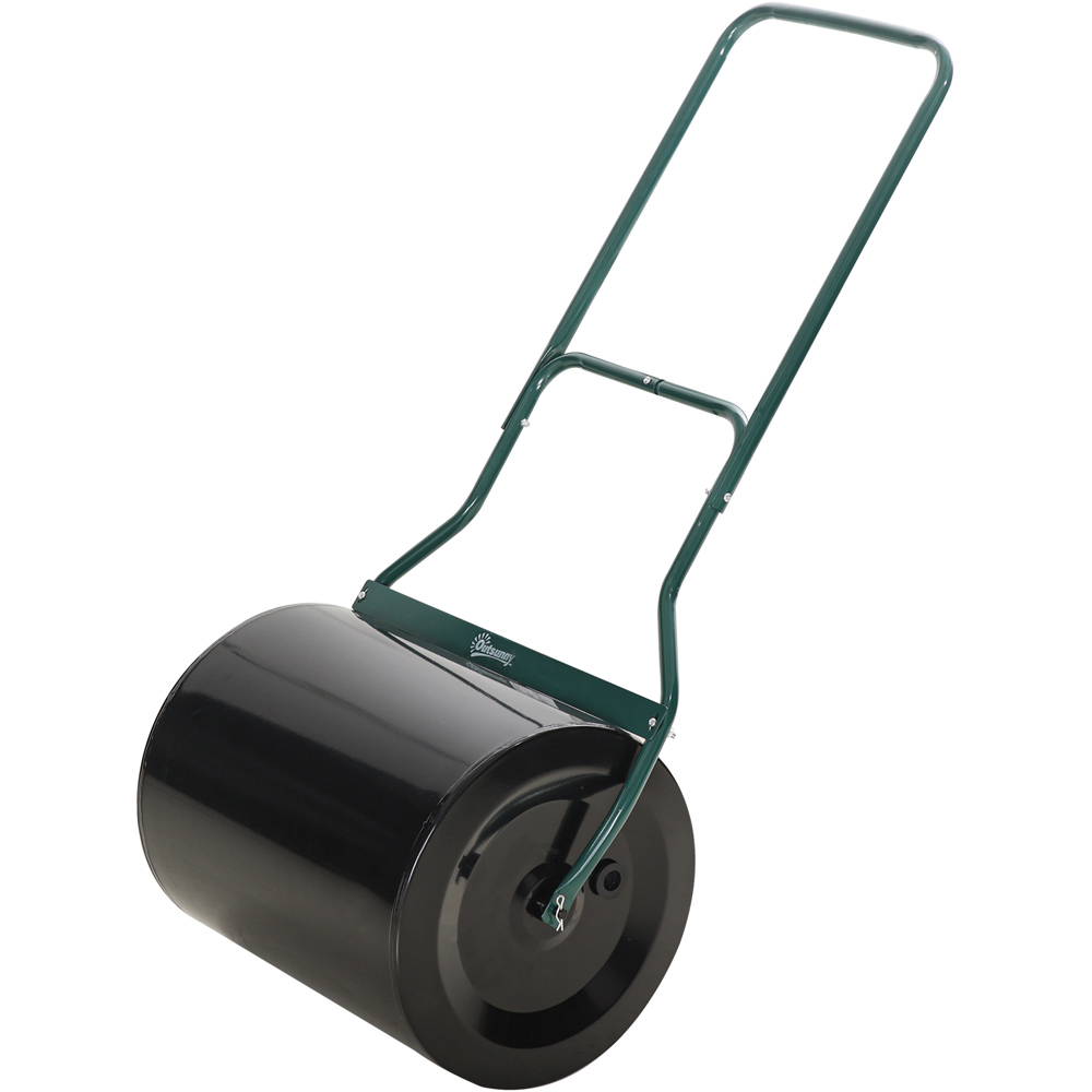 Outsunny Green Fillable Steel Lawn Roller 50cm Image 1