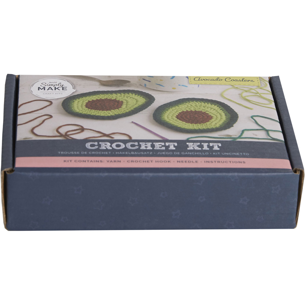 Simply Make Avocad Coaster Crochet Craft Kit Image 6