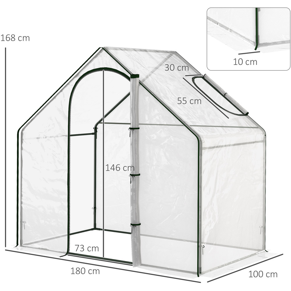 Outsunny PVC 5.9 x 3.3ft Portable Walk In Greenhouse Image 7