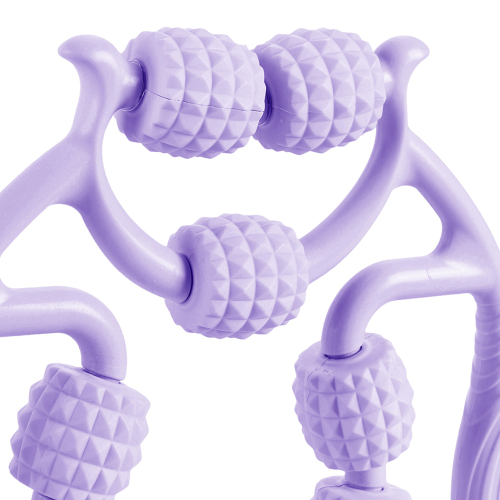 Home & Outdoor Direct Purple 9 Wheel Leg Muscle Roller Massager Image 3