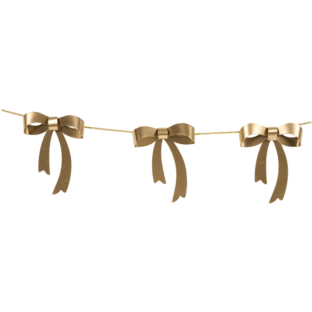Metal Bow Garland Gold Image 3