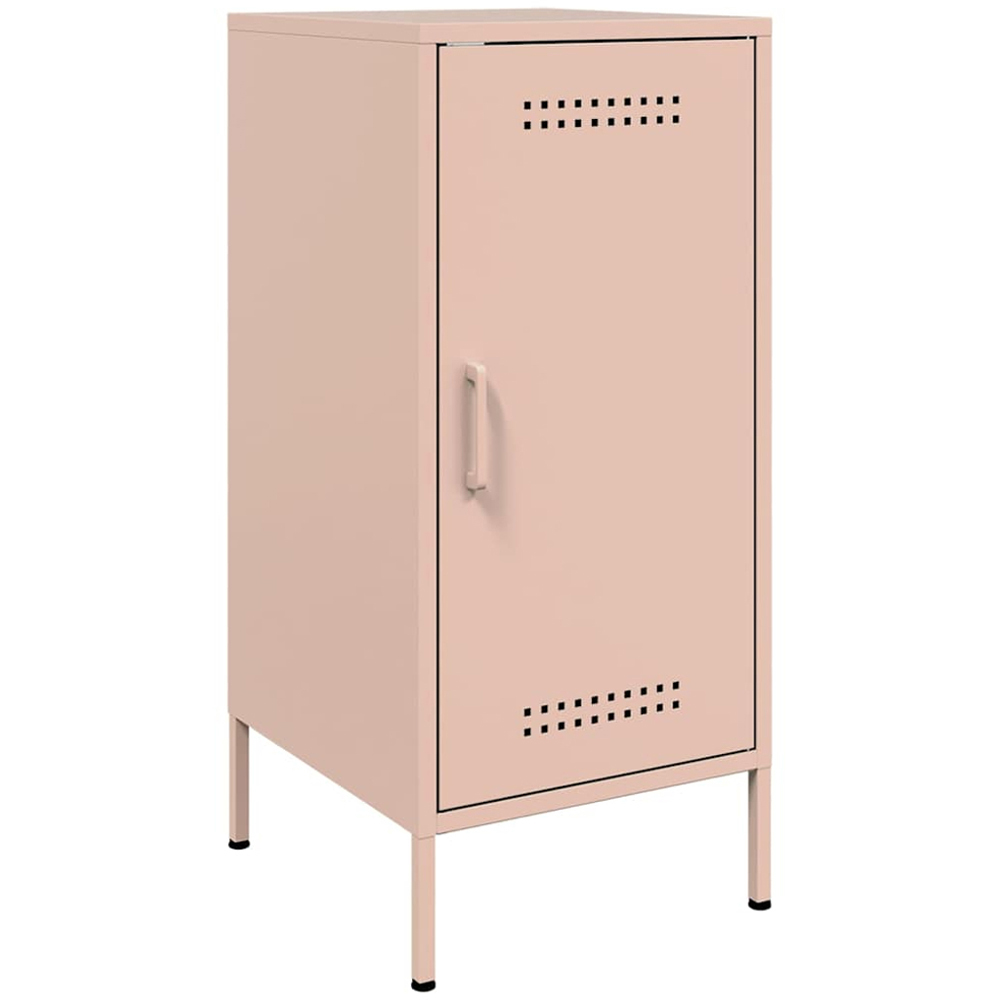 vidaXL Single Door Pink Metal Sideboard Set of 2 Image 6