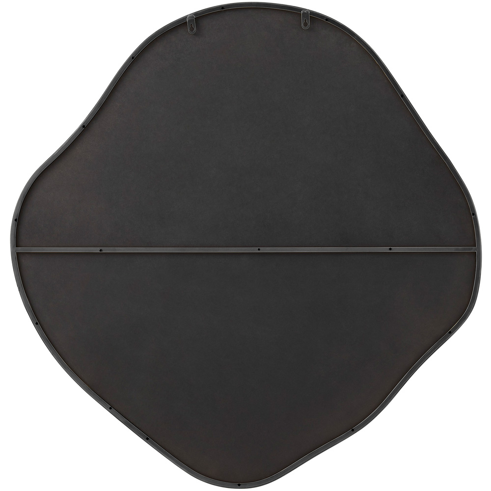 Furniturebox Mila Black Irregular Pebble Wall Mirror 100 x 97cm Image 6
