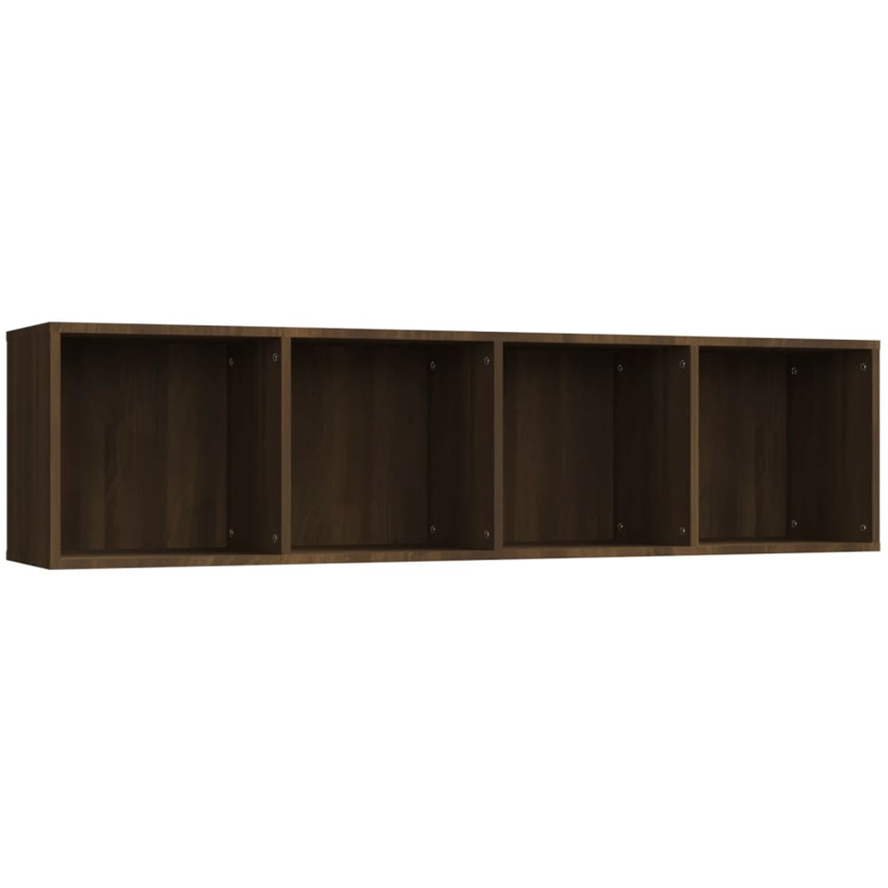 vidaXL 4 Shelf Brown Oak Wall Cabinet Image 2