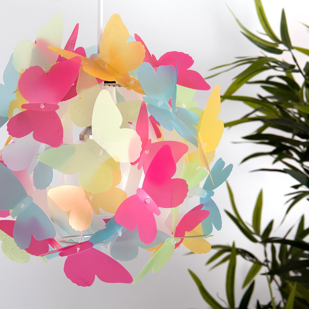 ValueLights Multicolour Butterfly Ball Pendant Shade Image 6