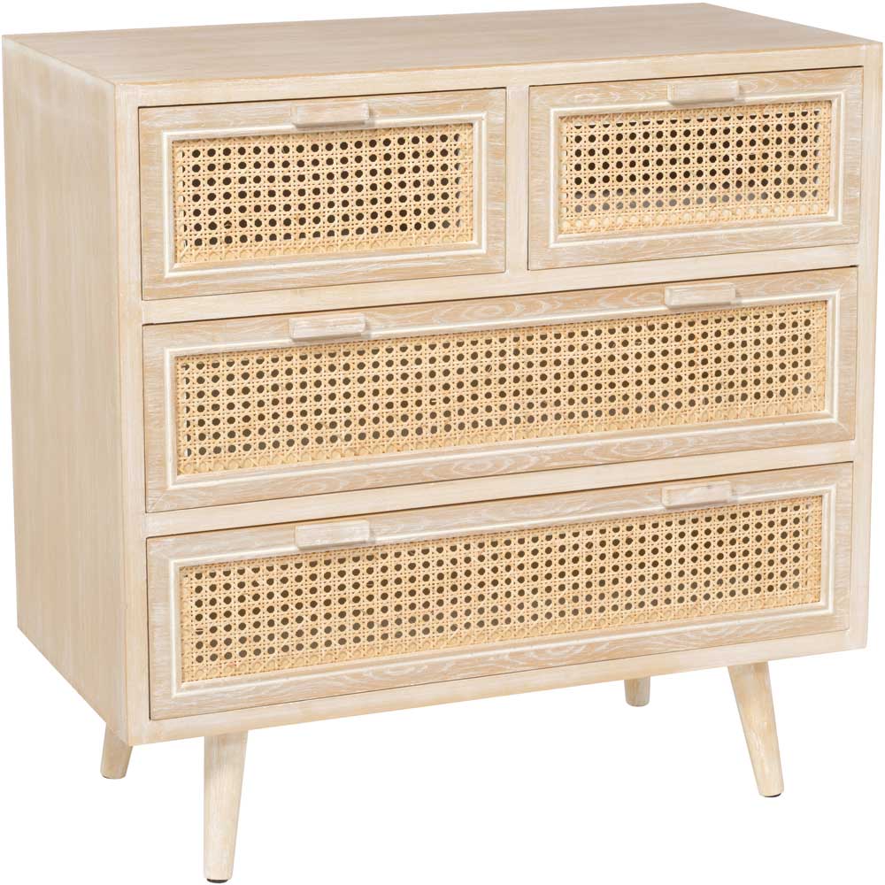 Toulouse 4 Drawer Light Oak Chest of Drawers Image 5