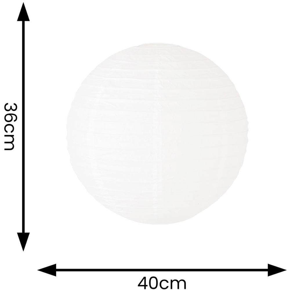 ValueLights Isla White Paper Globe Ceiling Lamp Shade 40cm Image 4