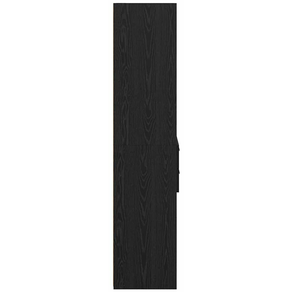 vidaXL 2 Drawer 5 Open Shelf Black Oak Highboard Image 6
