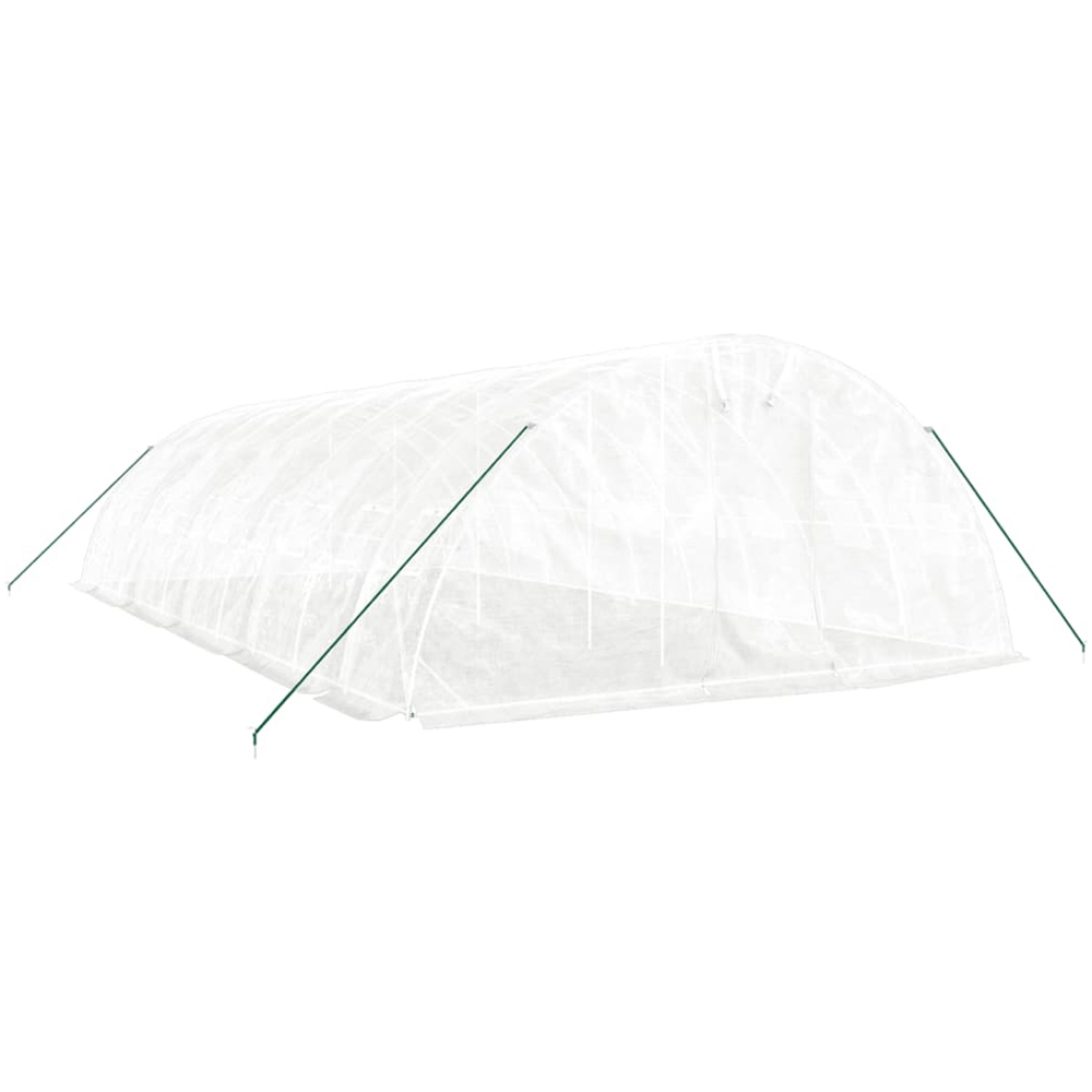 vidaXL White Polyethylene Galvanised Steel Frame 32.8 x 16.4ft Greenhouse Image 3