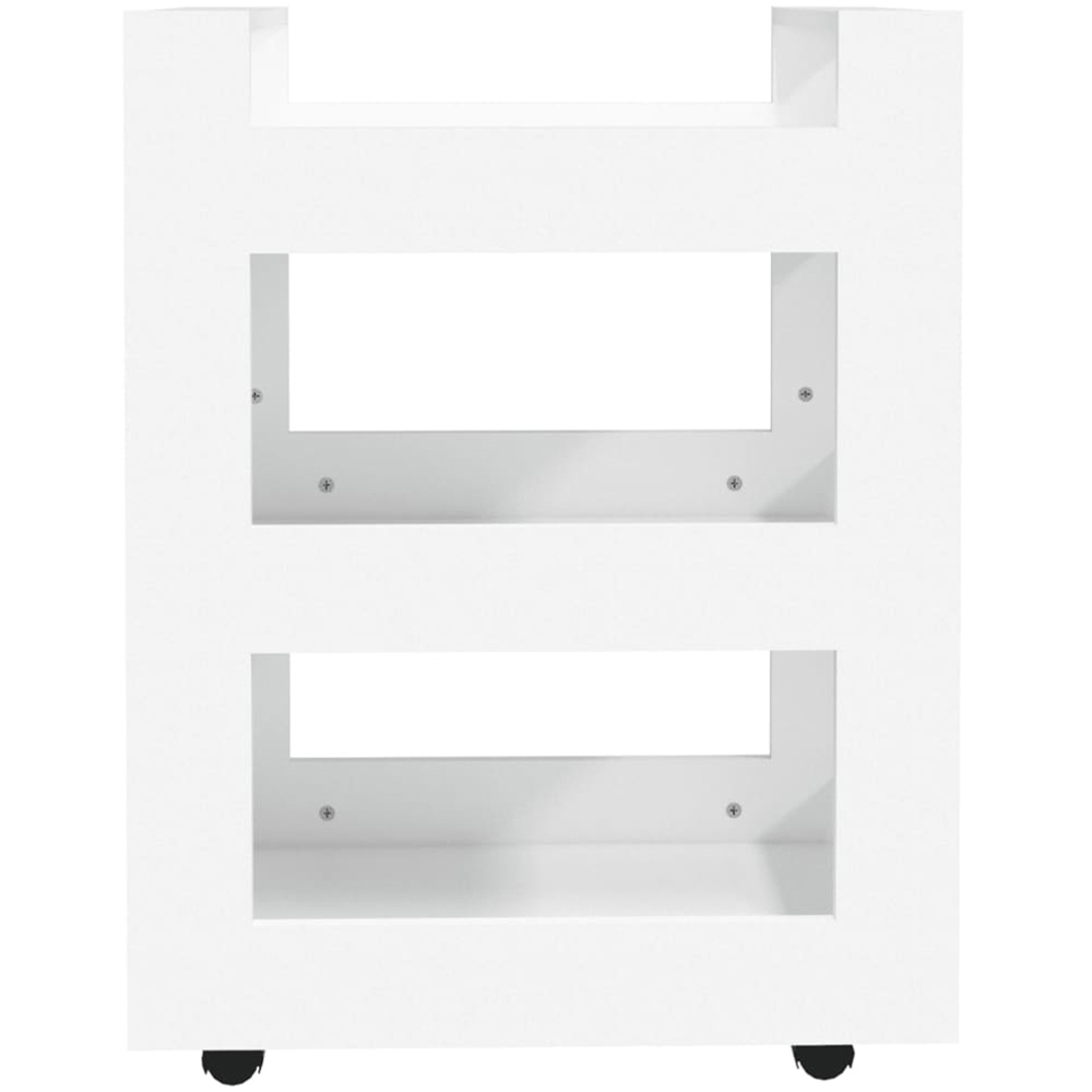 vidaXL 3 Shelf White Kitchen Trolley Image 5