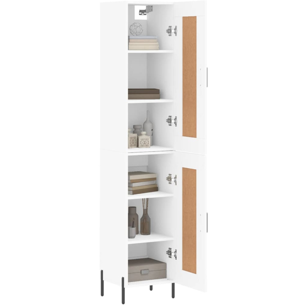 vidaXL 2 Door White Highboard Image 3