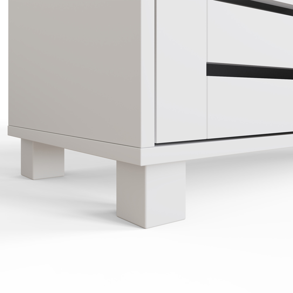 GFW Bodie 2 Door 3 Shelf White Shoe Cabinet Image 5