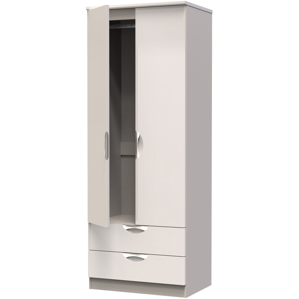Crowndale Camden 2 Door 2 Drawer Kashmir Gloss Wardrobe Ready Assembled Image 4