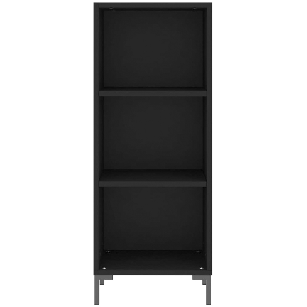 vidaXL 3 Shelf Black Wooden Sideboard Image 4