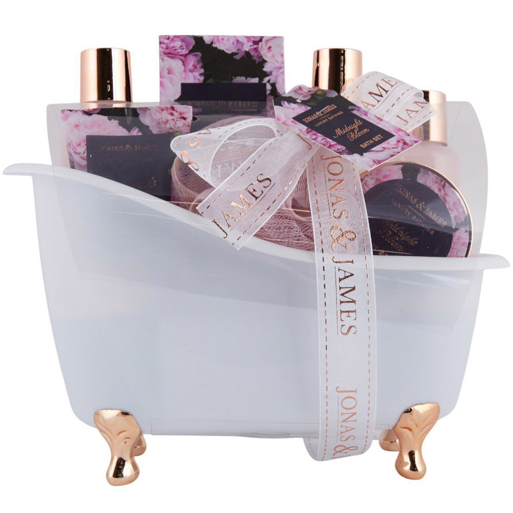 Jonas & James Midnight Bloom Bath Gift Set White and Pink Image 1