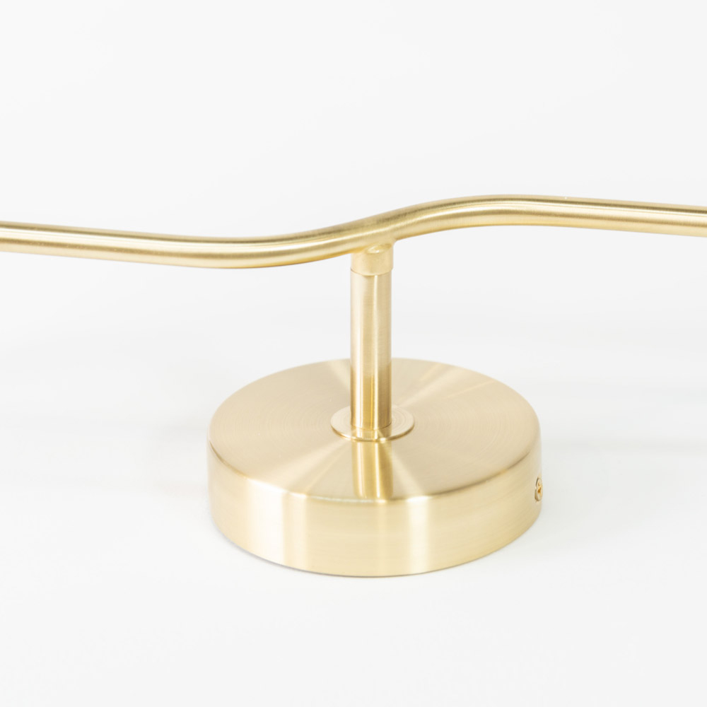ValueLights Chessy Ribbed Glass Globe Gold Bar LED Ceiling Light Image 4