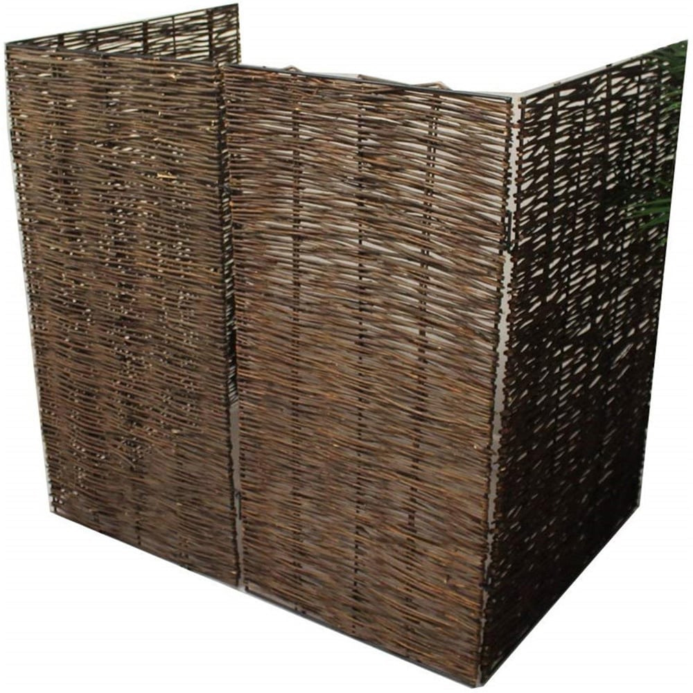 Eurotrade 115 x 80cm Triple Willow Wheelie Bin Screen Image 1