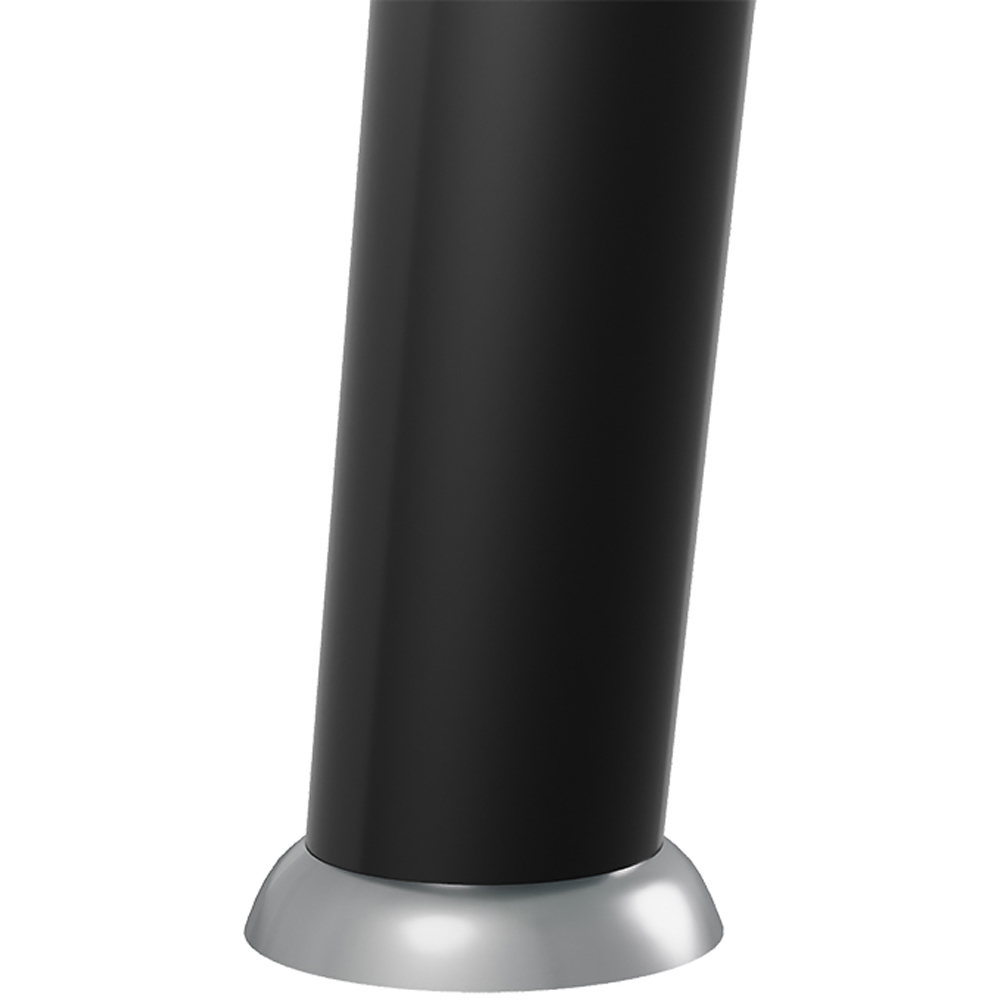 Living and Home 4 Seater Glass Top Dining Table Black Image 5