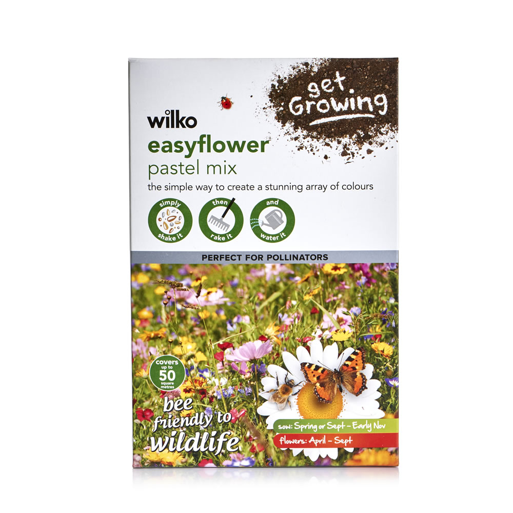 Wilko Seeds Easyflower Pastel Mix 500g Image