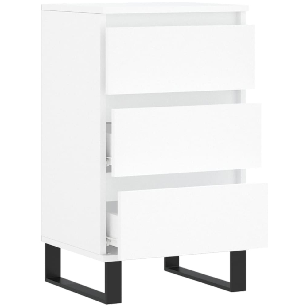 vidaXL 3 Drawer White Sideboard Image 5