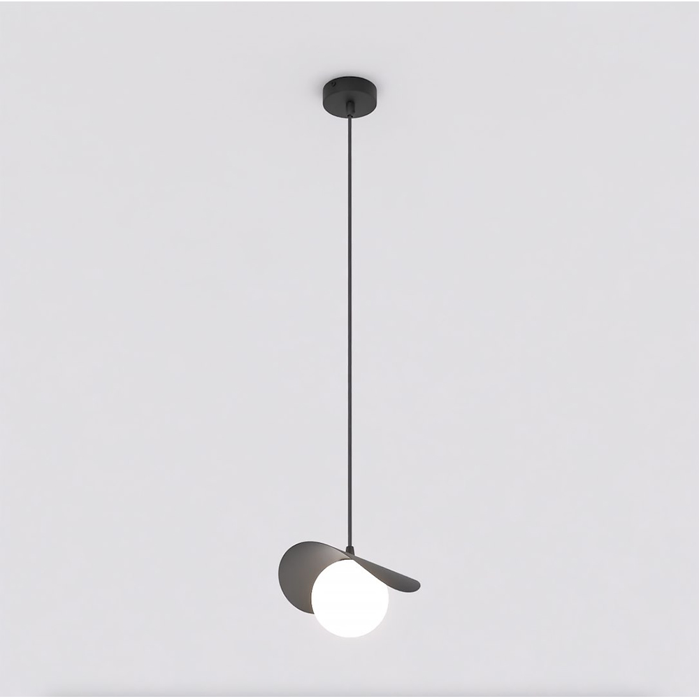 Emibig Ritual White Shade Black Pendant Lamp Image 3