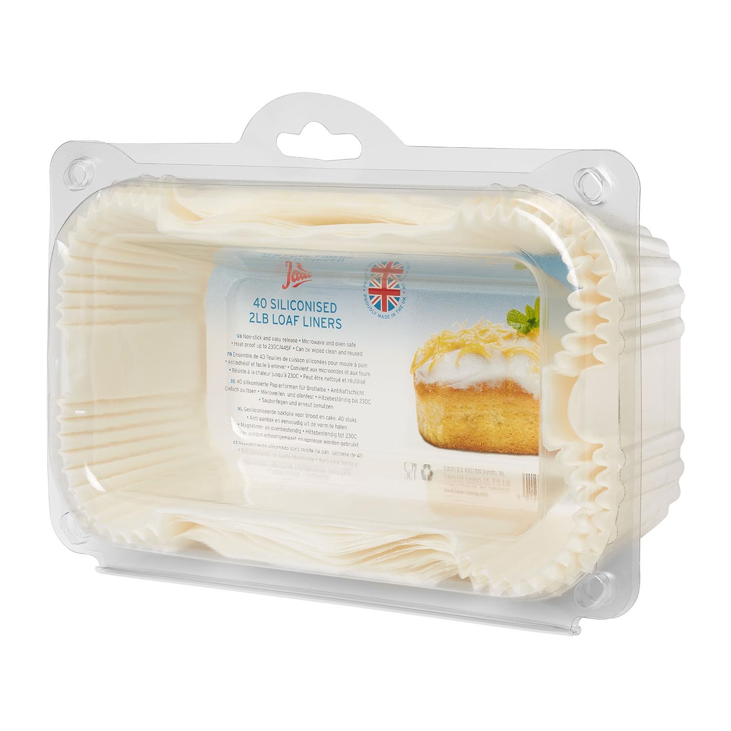 Pack of 40 Siliconised Loaf Liners - White Image 2