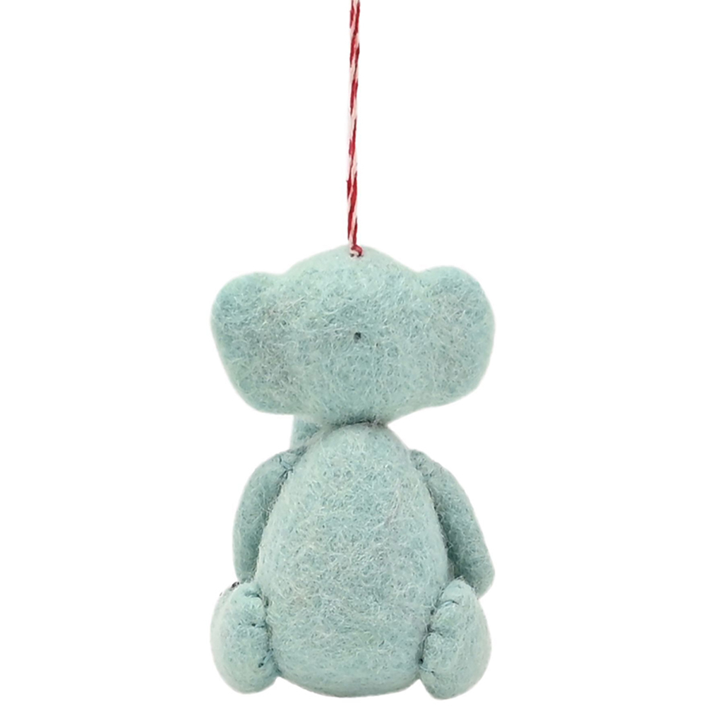 The Christmas Gift Co Elephant Felt Hanging Decoration Image 2
