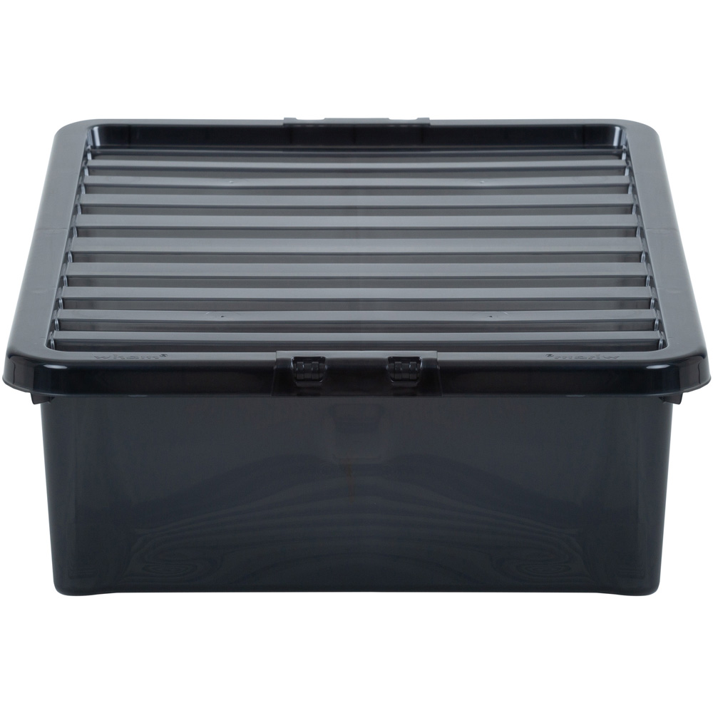 Wham Crystal 46L Smoke Underbed Box with Lid 5 Pack Image 3