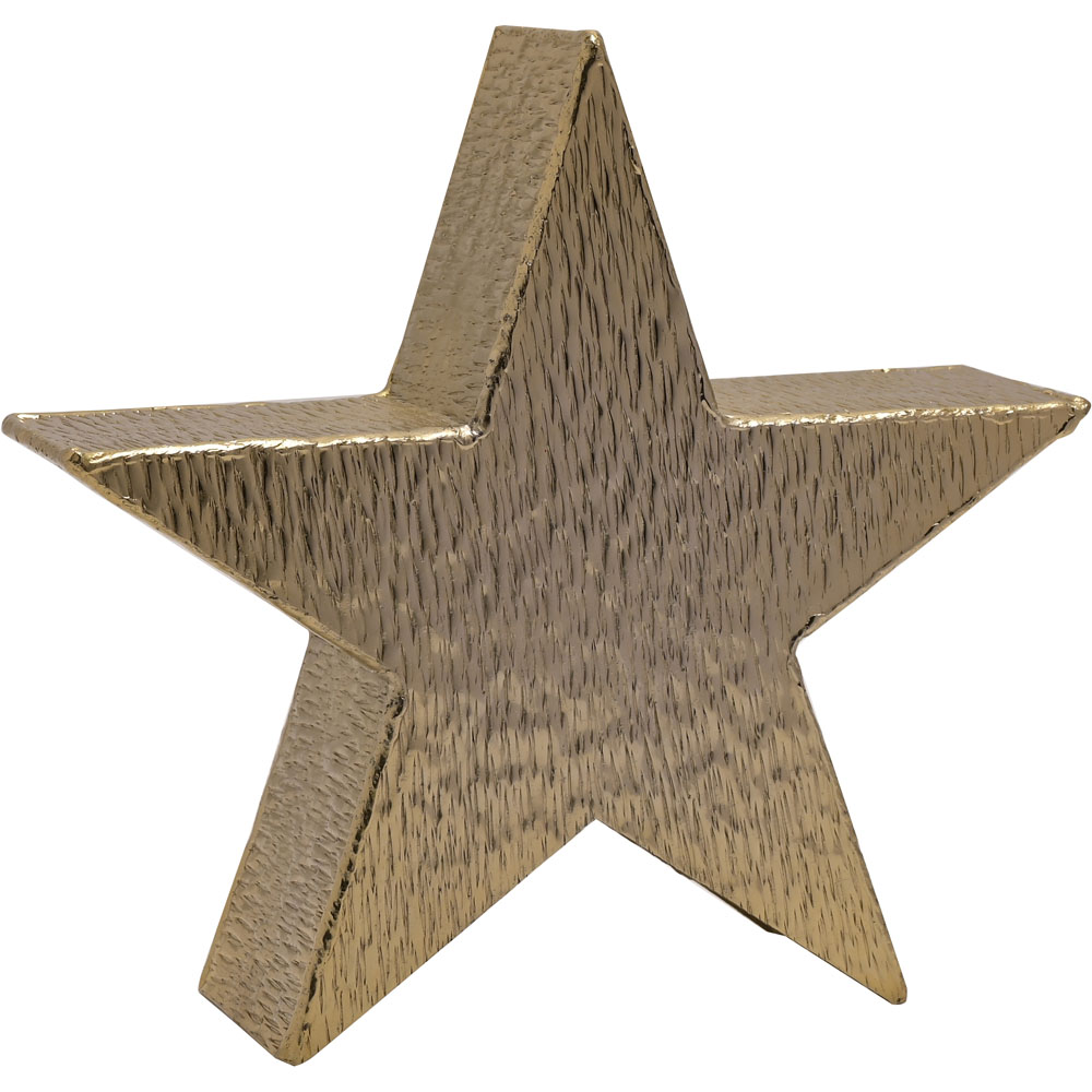 The Christmas Gift Co Celestial Gold Metal Star Decoration Medium Image 3