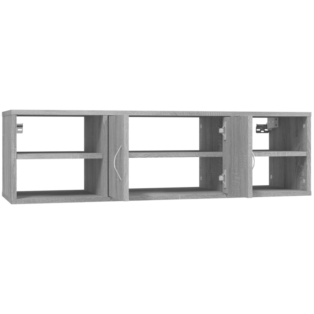 vidaXL 2 Door 4 Shelf Grey Sonoma Wall Shelf Image 5