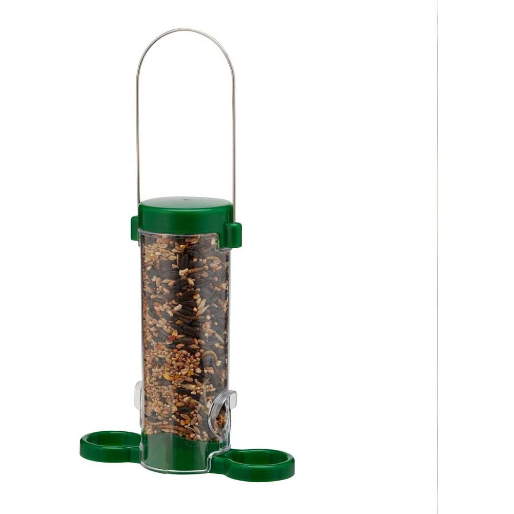 Happy Beaks Get Set Go 2 Port Plastic Hanging Bird Seed Feeder Image 3