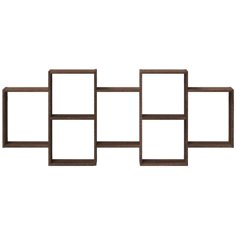 vidaXL 159 x 18 x 65cm Brown Oak Wall Shelf Image 3