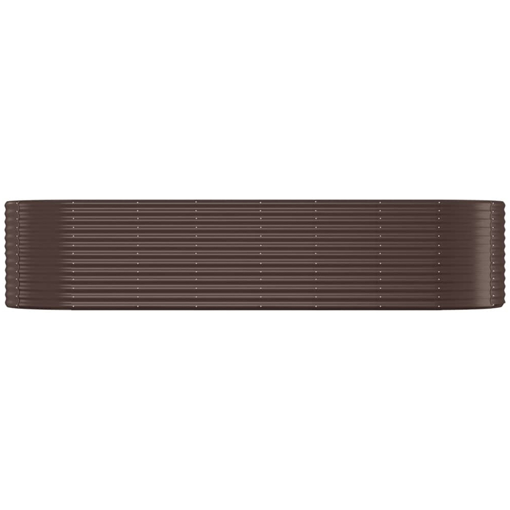 vidaXL Brown Galvanised Steel Raised Garden Bed 68 x 100 x 322cm Image 2