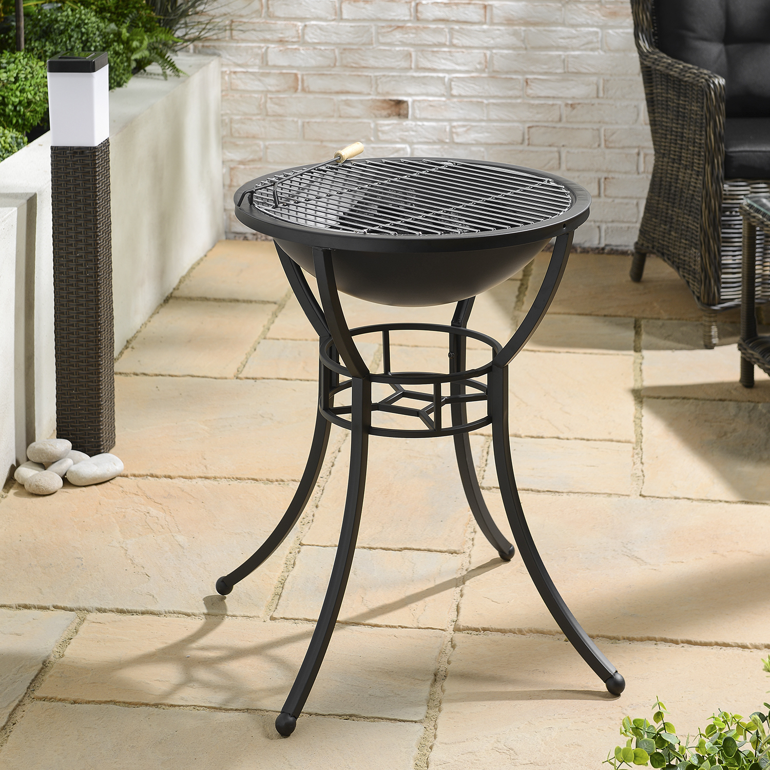 Pasadena Tall Fire Pit - Black Image 8