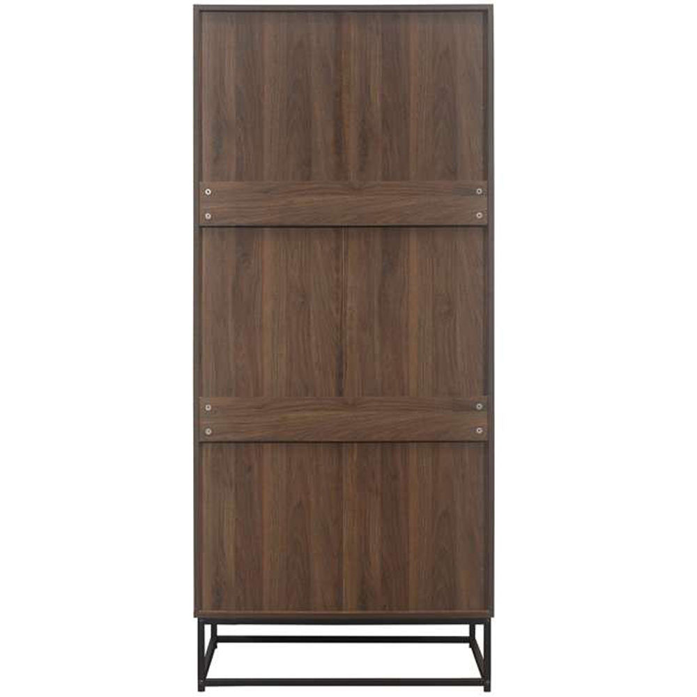Houston 2 Door Single Drawer Walnut Wood Effect Wardrobe Image 6