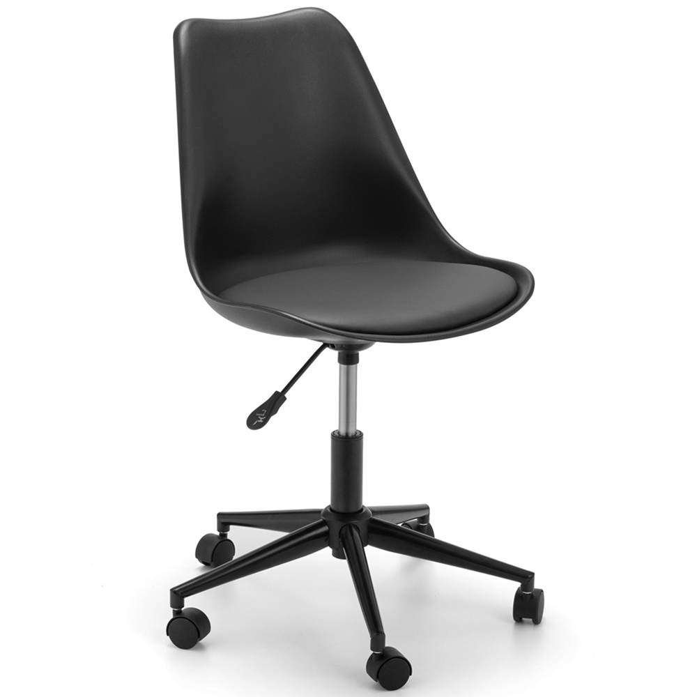 Julian Bowen Erika Black PU Swivel Office Chair Image 2