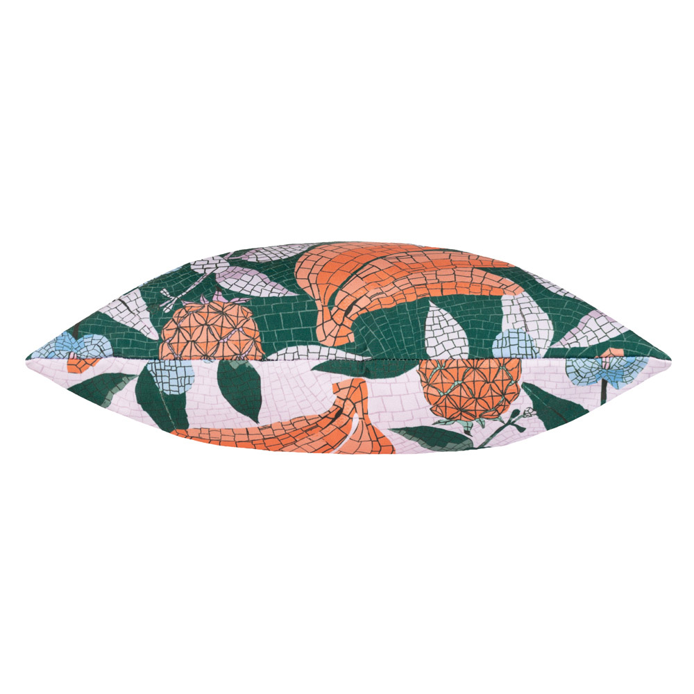 furn. Cypressa Jade Floral Mosaic Outdoor Cushion Image 4