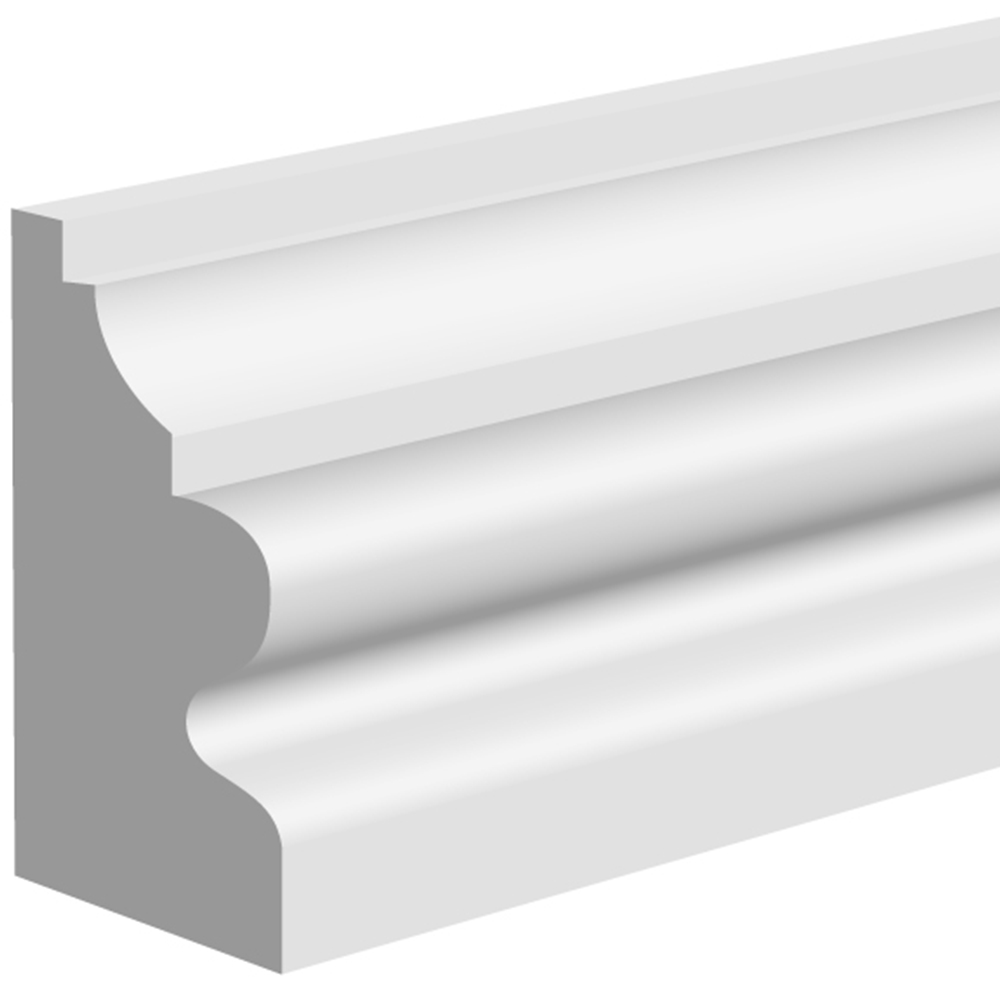 National Skirting White Venice Primed Dado Rail 18mm 50 x 2300mm Image 3