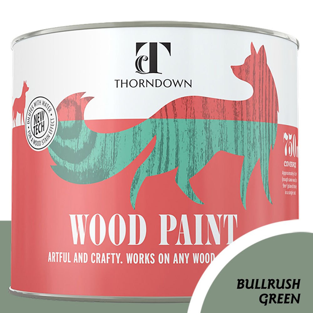Thorndown Bullrush Green Satin Wood Paint 750ml Image 3